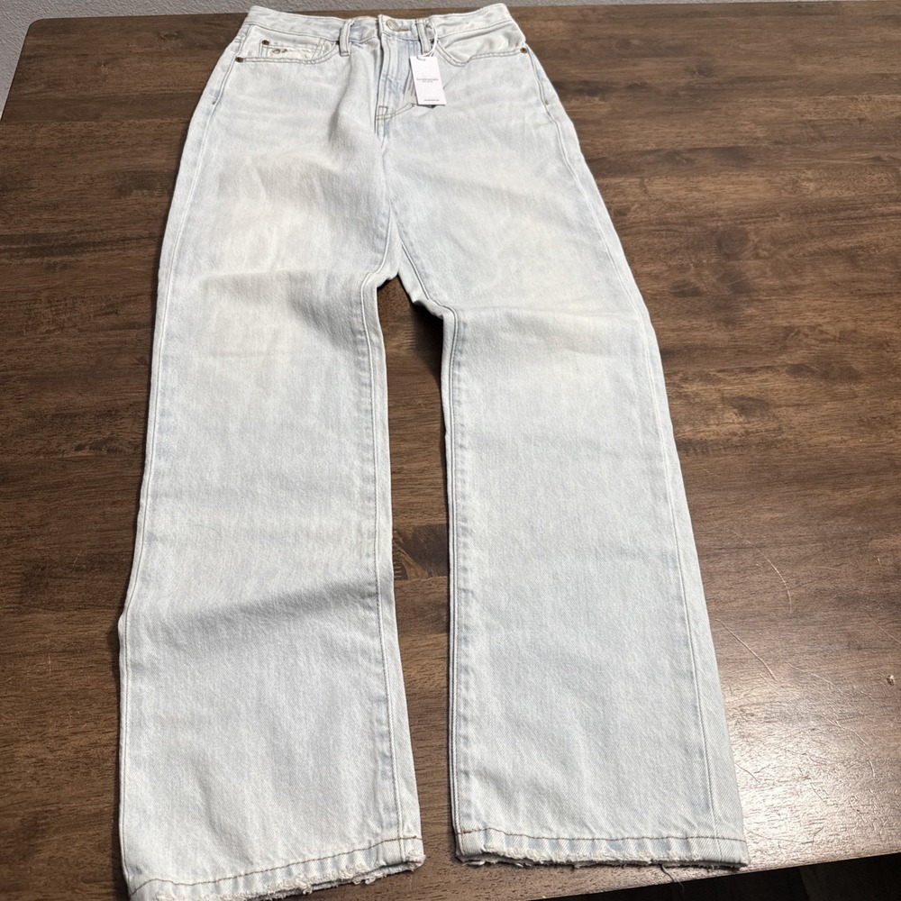 Outerknown Sea Jeans Women's The Strand Straight 23 NWT Light Blue Denim NEW